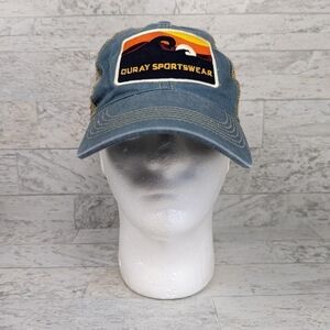 Ouray Sportswear Mesh Ball Cap Hat Snapback Waves Blue Gray